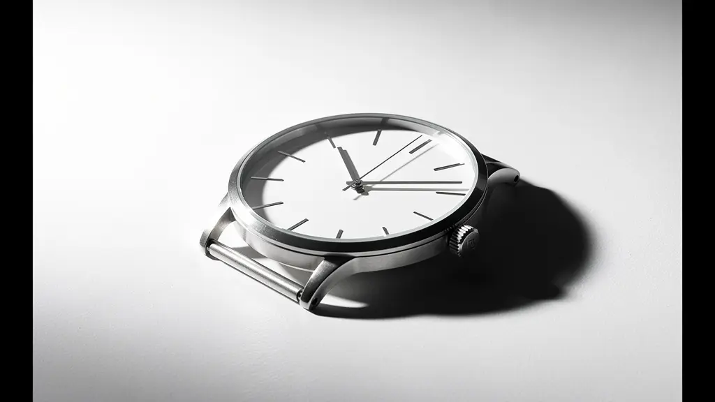 Cadran de montre montrant l'aiguille des secondes en position de saut par quatre secondes