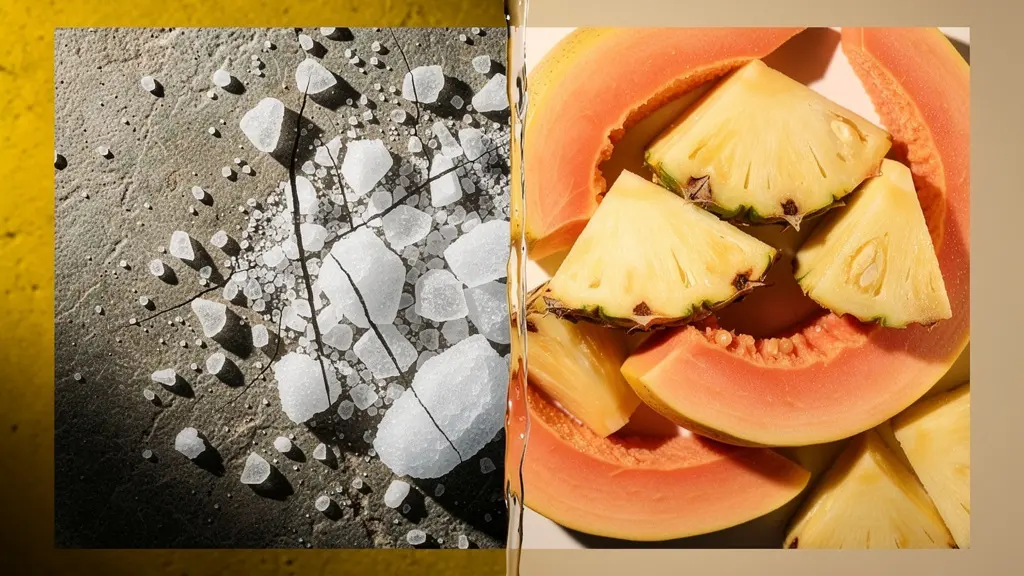 Comparaison visuelle entre ingrédients dangereux et alternatives sûres pour masques