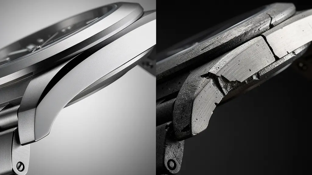 Comparaison visuelle entre finitions de haute qualité et basiques sur des montres