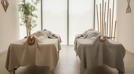 Comparaison visuelle des deux techniques de massage pour la récupération après un vol
