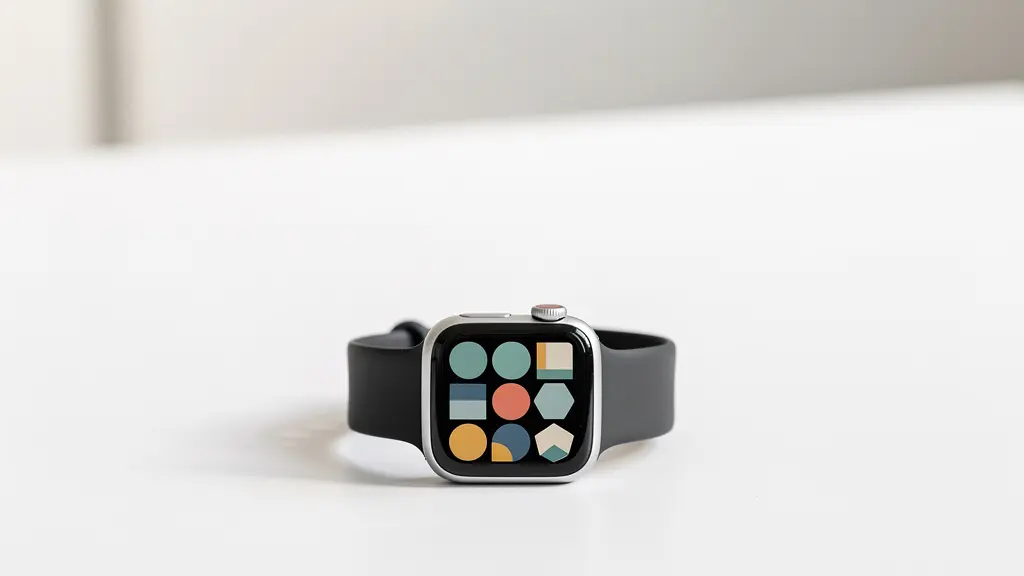 Arrangement visuel de widgets sur écran de montre connectée montrant l'organisation optimale