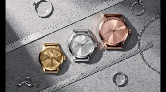 Comparaison de montres de différentes tailles sur un poignet fin de 14 cm